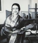 Amrita Sher-Gil dans son atelier.